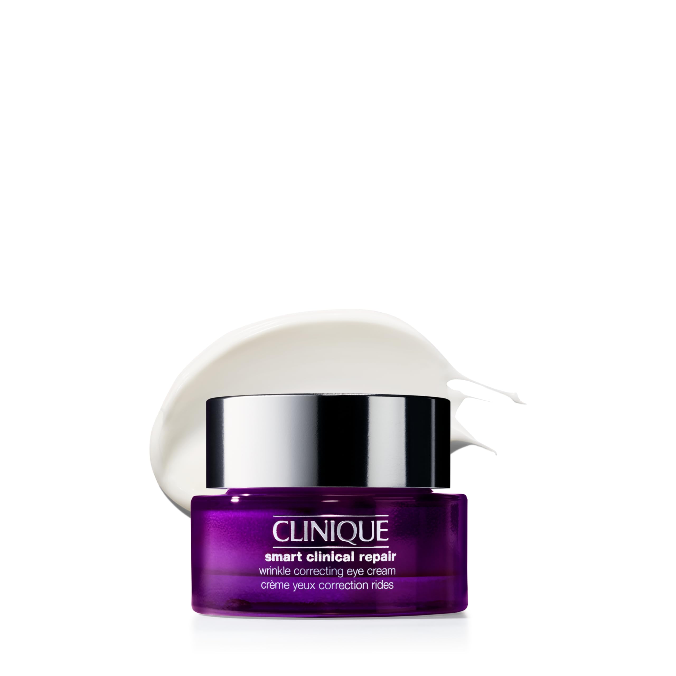Clinique Smart Clinical Repair™ Wrinkle Correcting Eye Cream mit Peptiden + Hyaluronsäure | Anti-Aging, feuchtigkeitsspendend + abschwellend mit Massage