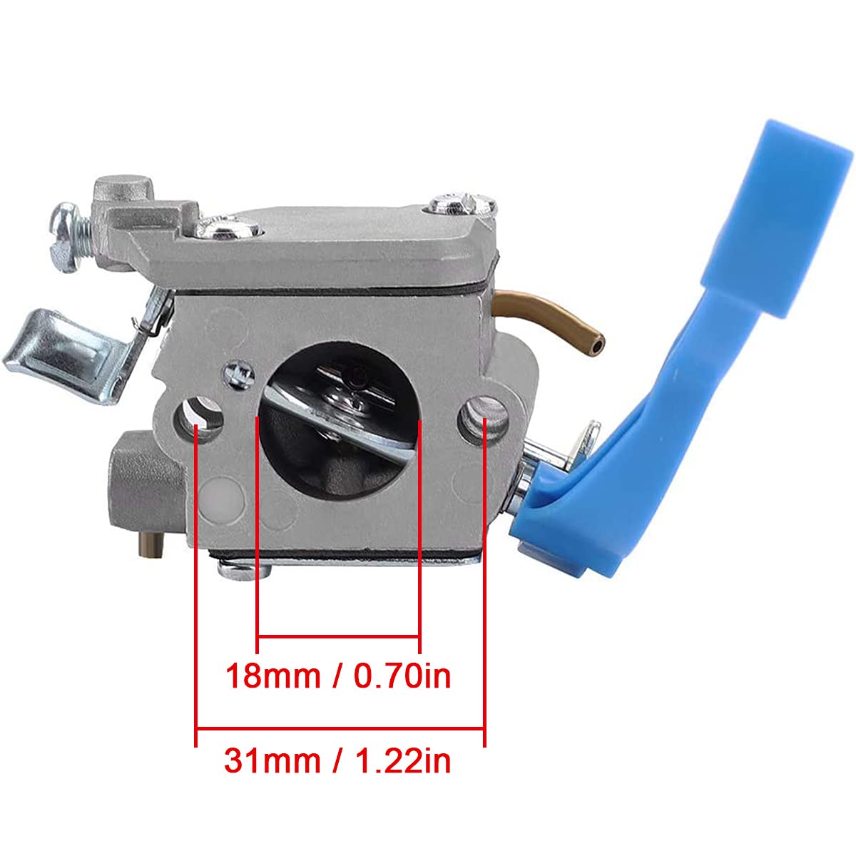 ZAMDOE C1Q-W37 Vergaser für Husqvarna 125B 125BX 125BVX 28CC Laubbläser, ersetzt # C1Q-W37 590460102 545081811 Vergaser, mit 545112101 581798001 Kraftstoffleitungskit