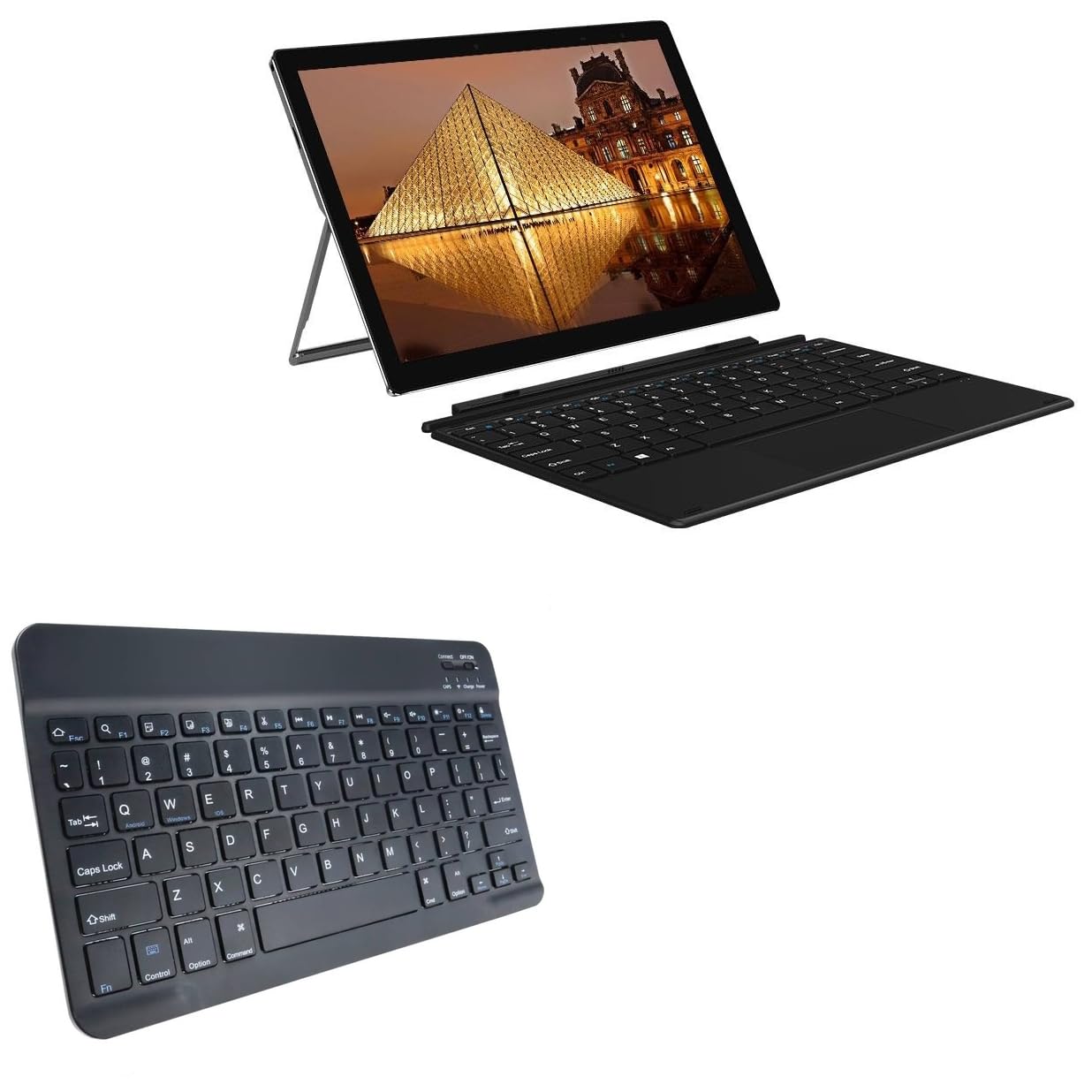 BoxWave Keyboard Compatible with Chuwi UBook X - SlimKeys Bluetooth Keyboard, Portable Thin with Chiclet-Style Keys - Jet Black