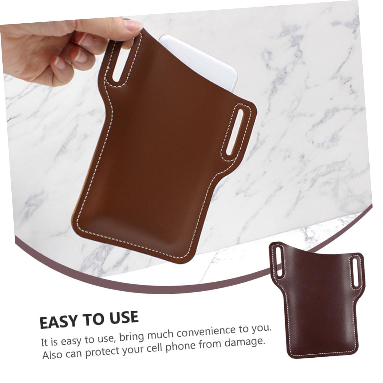 Handy Bauchtasche für Herren 2 Stück Packung aus Pu Shopping und Wandern
