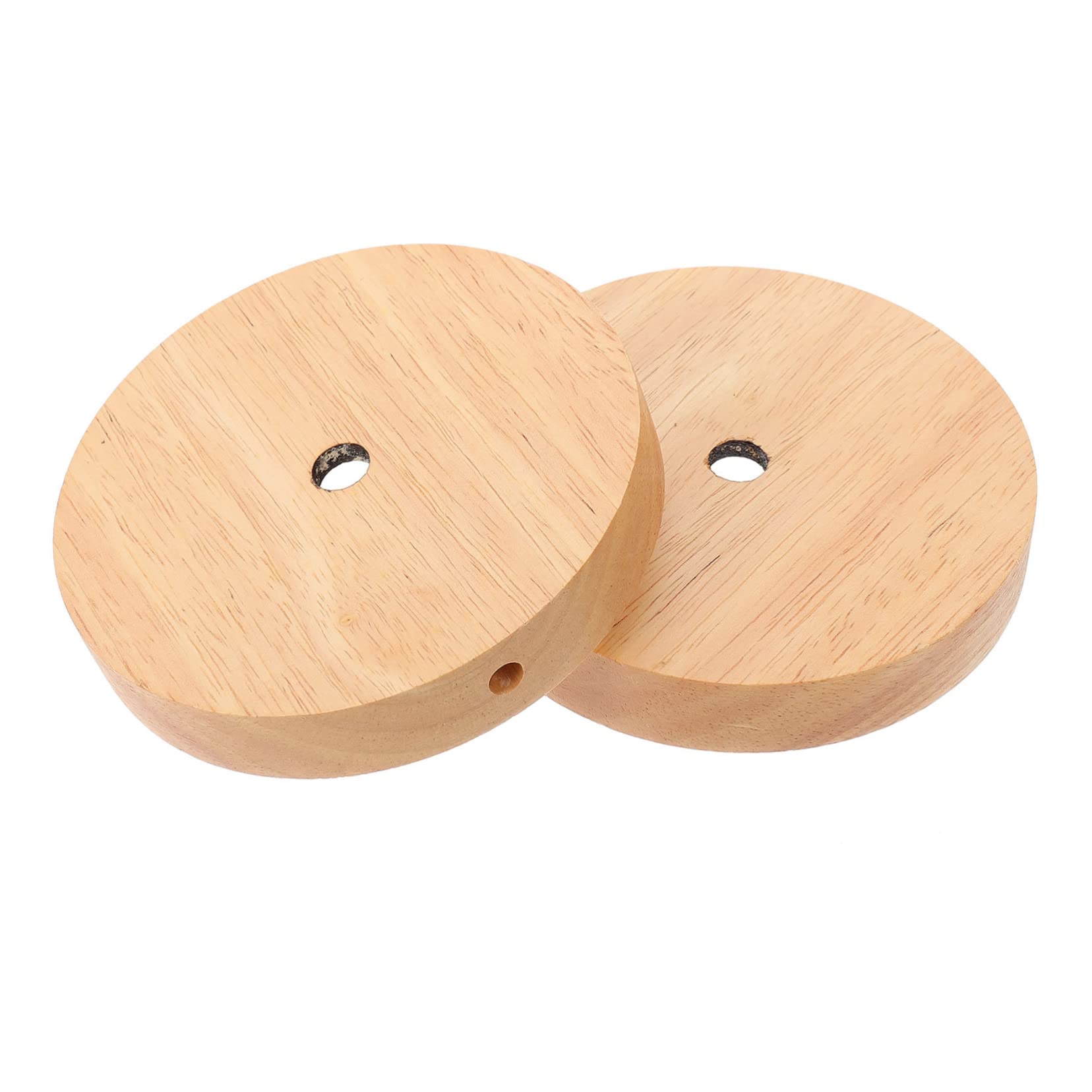 Base de madera para lámpara de mesa con acabado marrón artesanal 8
