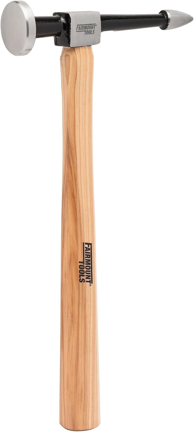 Fairmount Tools 4 Piece Professional Auto Body Hammer Set | Short Reach Utility Pick | Cross Chisel | Long Reach Utility Pick | Door Skin Hammer