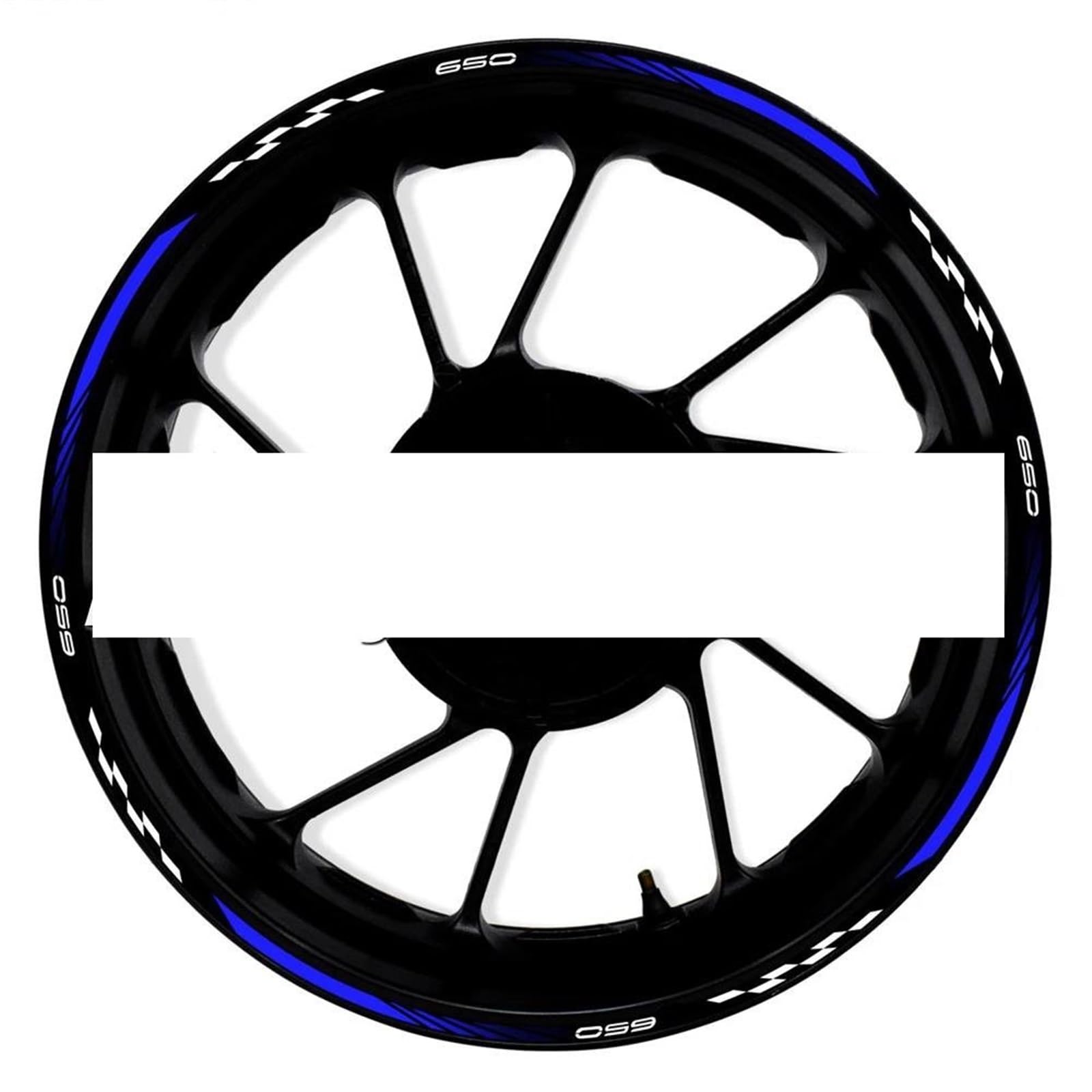 Motorcycle Wheel Stickers Reflective Decals Rims for Kawasaki Z650 Z 650 Z-650(Style 17)