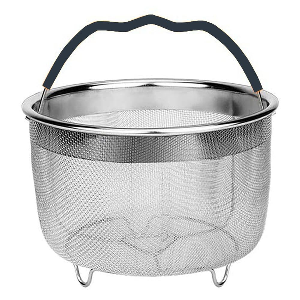 Steamer Basket for Instant Pot 6Quart Stainless Steel Mesh Net Strainer Basket (Black)