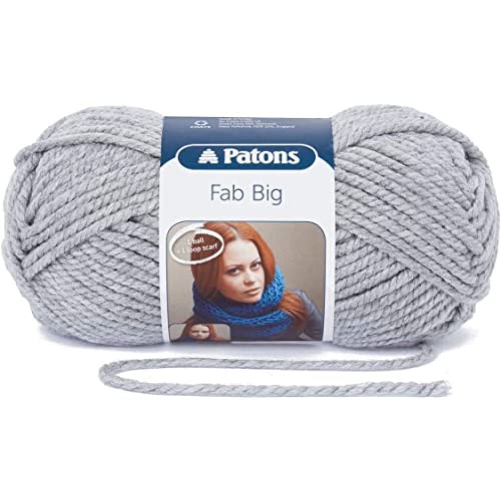Patons Fab Big  - Light Grey Heather (190)