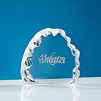 Vista 5 de Baudville Pequeño trofeo de cristal glaciar grabado