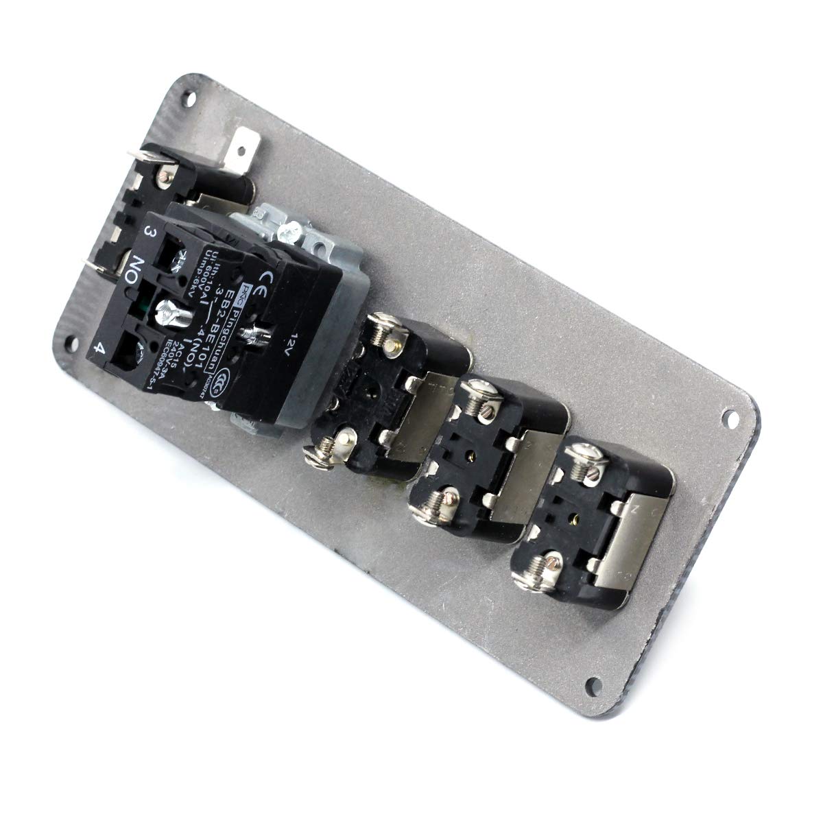 ZOOKOTO Panel przełącznika zapłonu DC 12 V 5 w 1, panel przełącznika rozruchowego silnika samochodowego z lampką kontrolną do samochodu wyścigowego, łodzi, ciężarówki, przyczepy