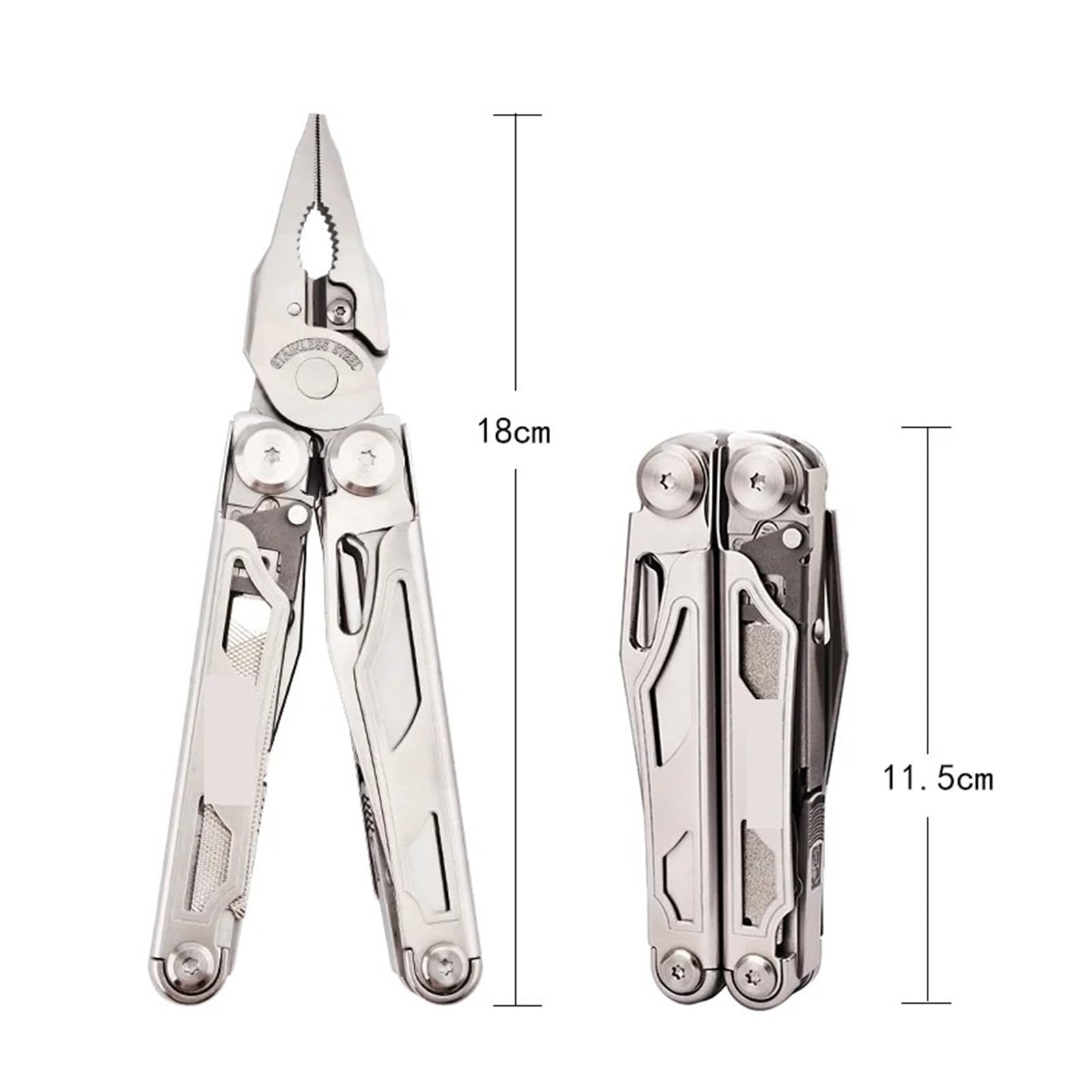 DL30 Multitools Hand Diy Multi Tools Multitool Clamp Noże składane Nożyczki EDC Survival ar Manual Pliers(DL30-Grey)