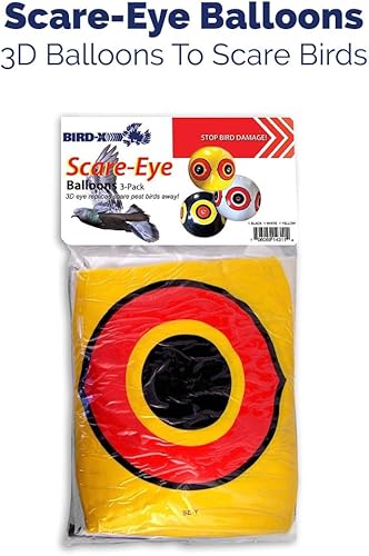 Miniatura 2 de Bird-X Scare-Eye - Globos de ojos depredadores repelentes de pájaros paquete de 3