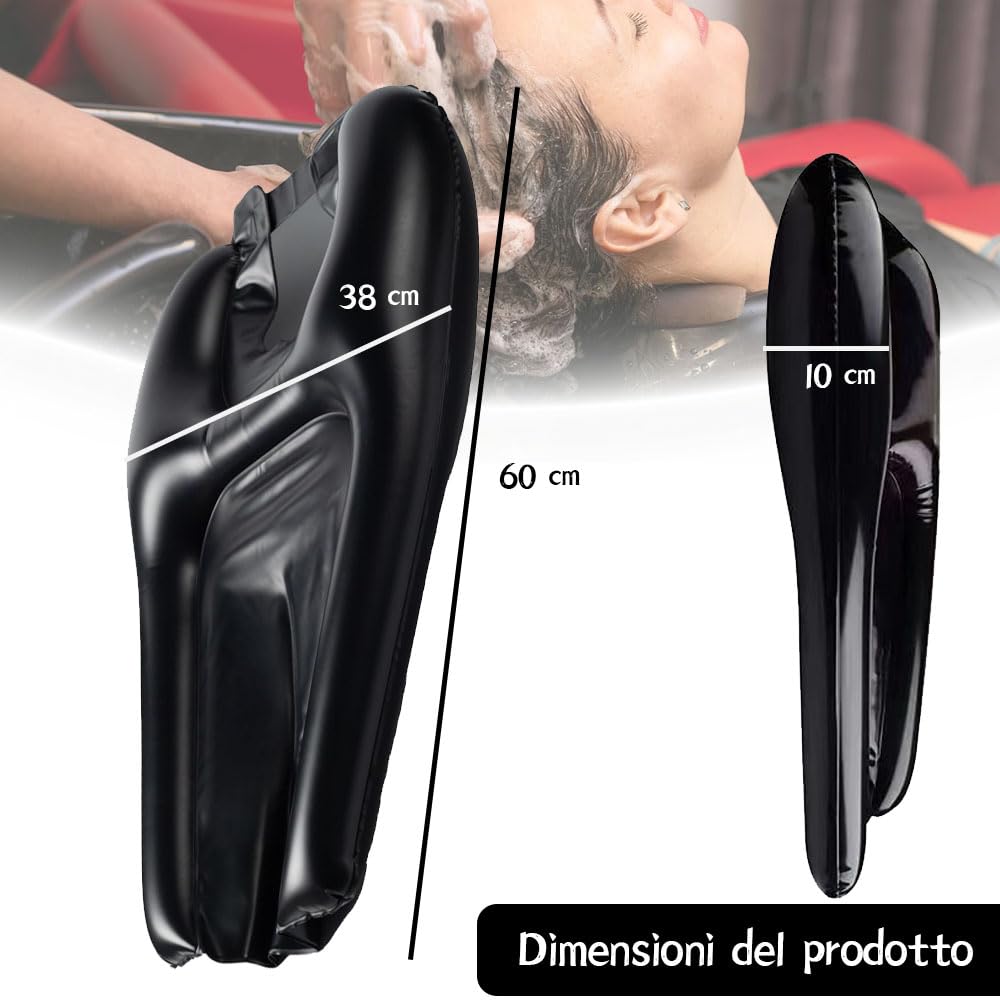 Lavatesta Portatile per Parrucchieri Professionale, Poggiatesta Per Lavare Capelli Lavandino Casa, Lavandino Mobile, Lavatesta Gonfiabile per Lavaggio Capelli