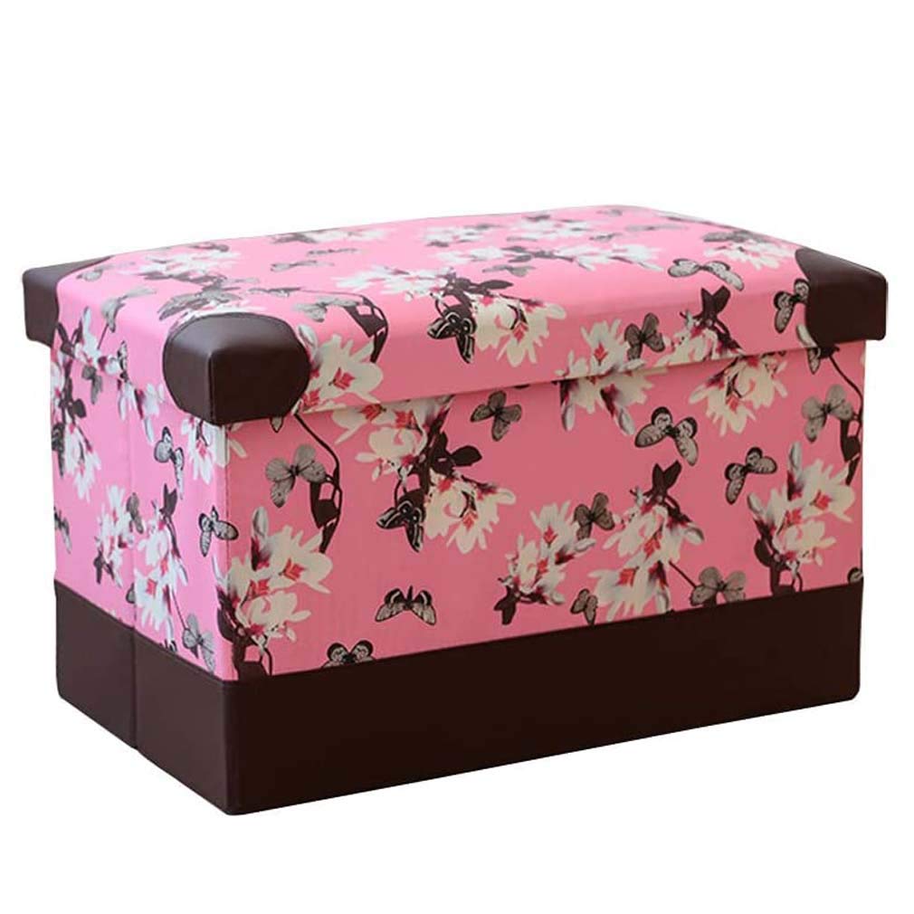 Tabouret de pied pliable avec rangement intégré coffre ottoman gain de place