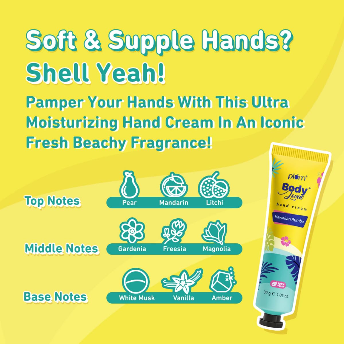 Plum BodyLovin' Hawaiian Rumba Hand Cream | Ultra Moisturizing With Shea Butter | Non-Greasy & Lightweight | Fresh Tropical Aqua Fragrance | Travel Friendly 2