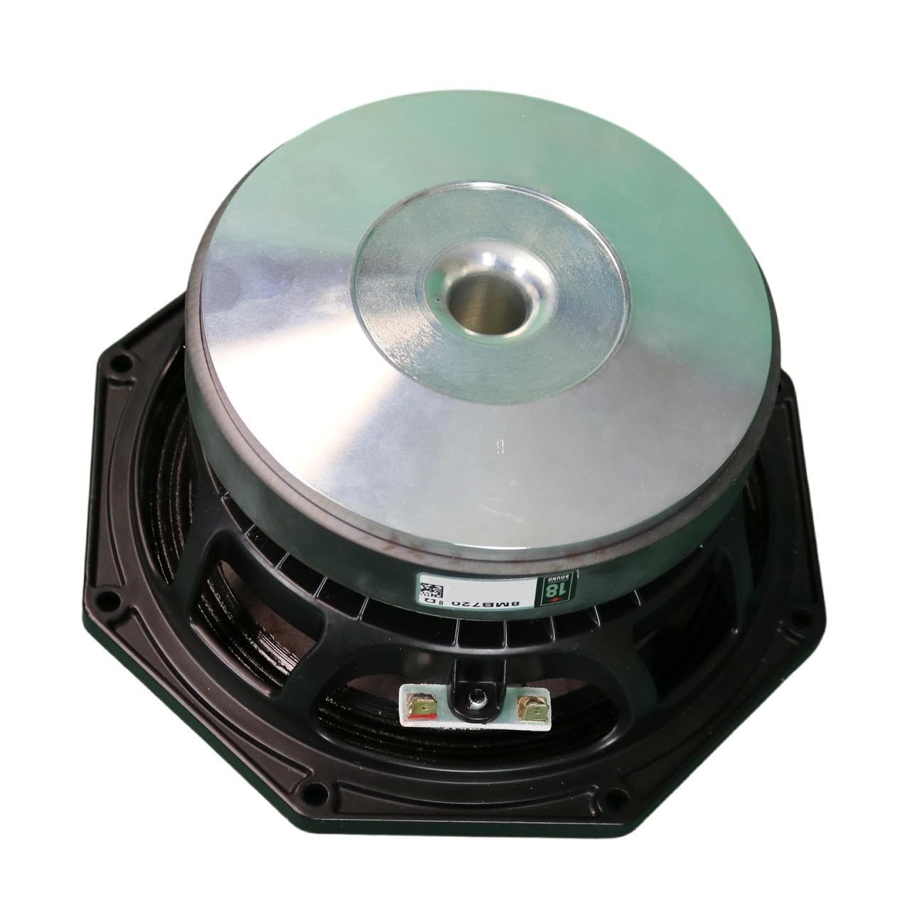 18 Sound 8MB720-8 Woofer Midbass Driver de 8 pulgadas de alta potencia octragon forma 250 Wrms 500 W pico 8 Ohm Cono protegido contra la intemperie Bobina de voz de 2 pulgadas