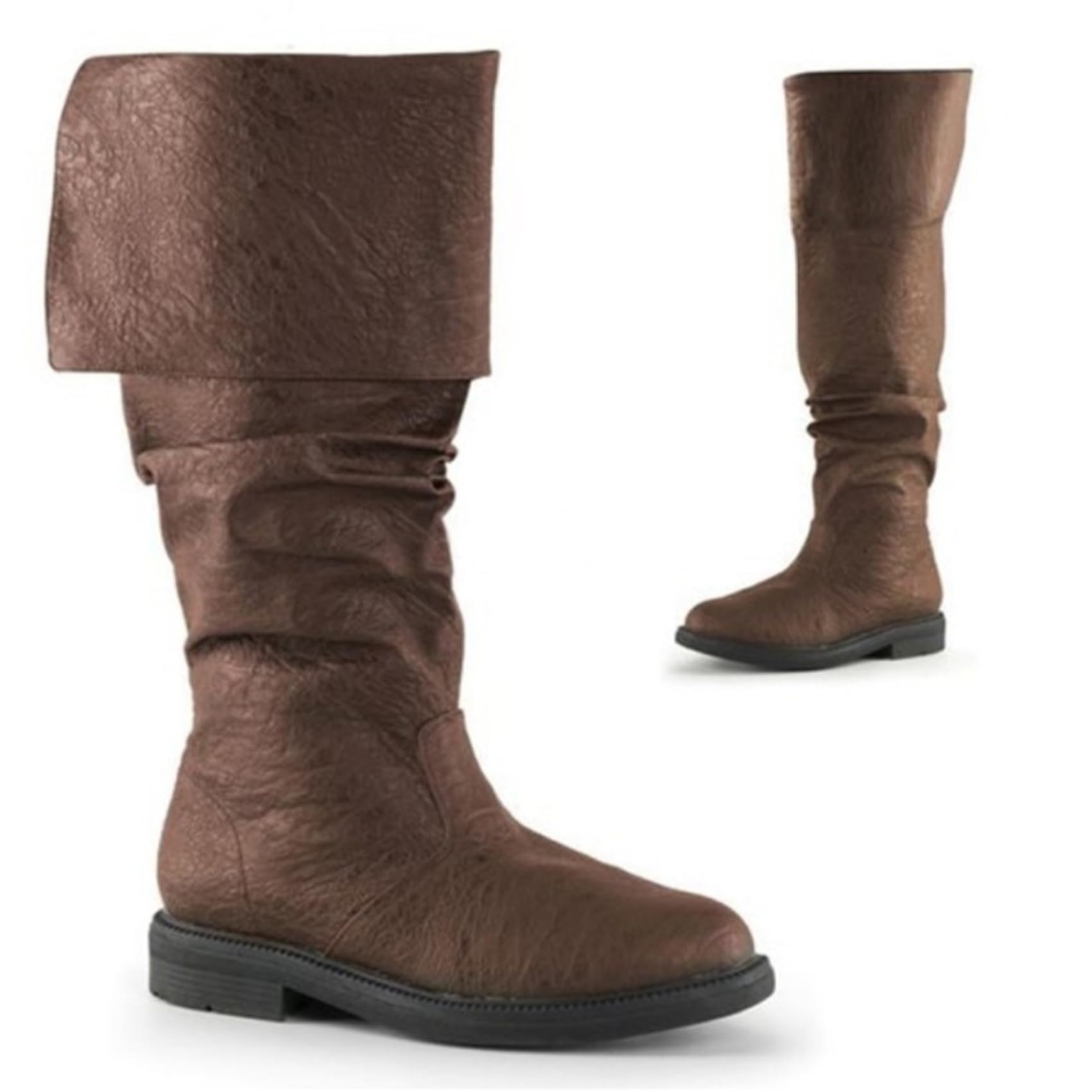 DJFOG Bottes occidentales pour Hommes, Bottes de Pirate médiévales, Bottes Gothiques pour Hommes et Femmes tirant Le Mollet, Bottes de Jazz Plates, Bottes de Chevalier