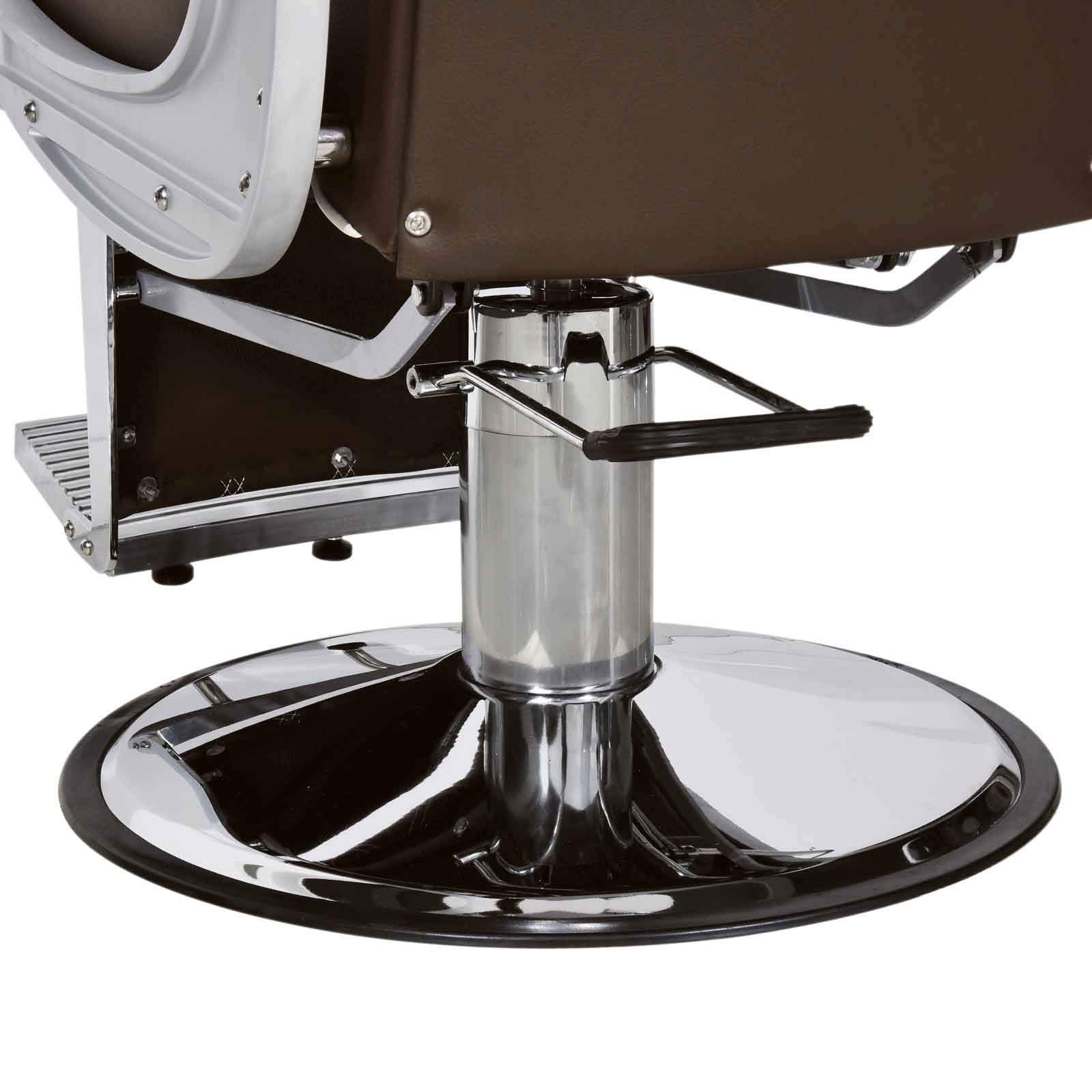 BarberPub 3810BR - Sedia idraulica per parrucchieri, colore: marrone