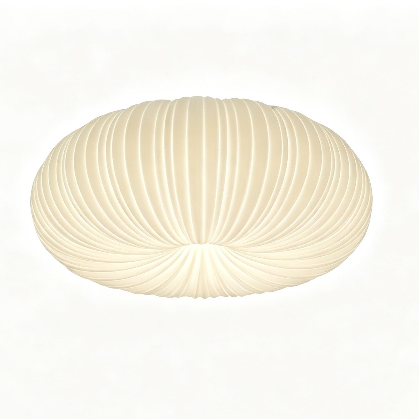 LUOYAOB White Ceiling Light Fixture White Pumpkin Design Flush Mount Lamp