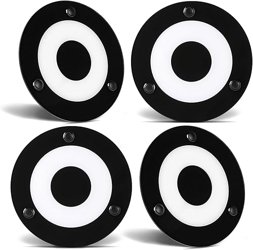 Luz LED de techo de 12 V, luz de disco acrílico de 12 V para caravana, barco, autocaravana, remolque, viaje, 4-34 pulgadas, 12 voltios, montaje en