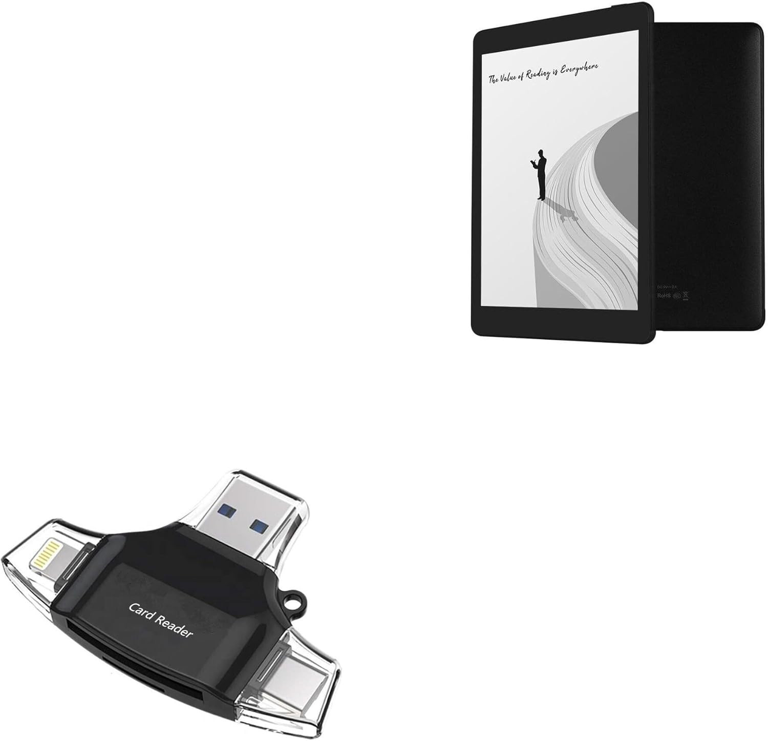 BoxWave Smart Gadget Compatible with Pinnaco OS7071 eReader (6 in) – AllReader SD Card Reader, microSD Card Reader SD Compact USB – Jet Black BoxWave Smart Gadget Compatible with Pinnaco OS7071 eReader (6 in) – AllReader SD Card Reader, microSD Card Reader SD Compact USB – Jet Black