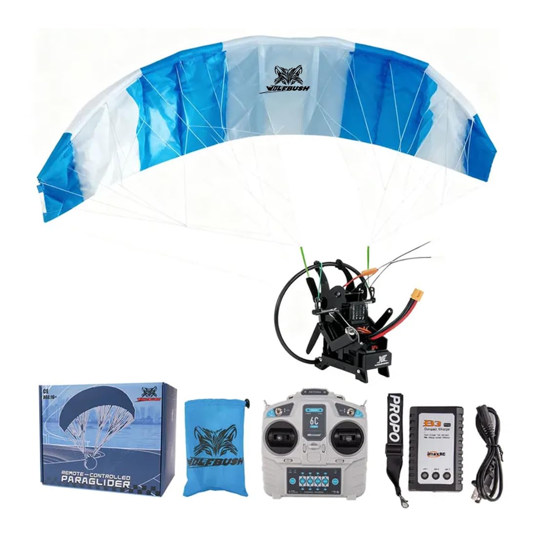 2.4G 128cm Spannweite RC Paraglider, Elektrische Stunt Mini Paraglider Modell Stuntflug In Großer Höhe RC Flugzeugmodell, Urlaubs- Und Geburtstagsgeschenk (RTF Version)