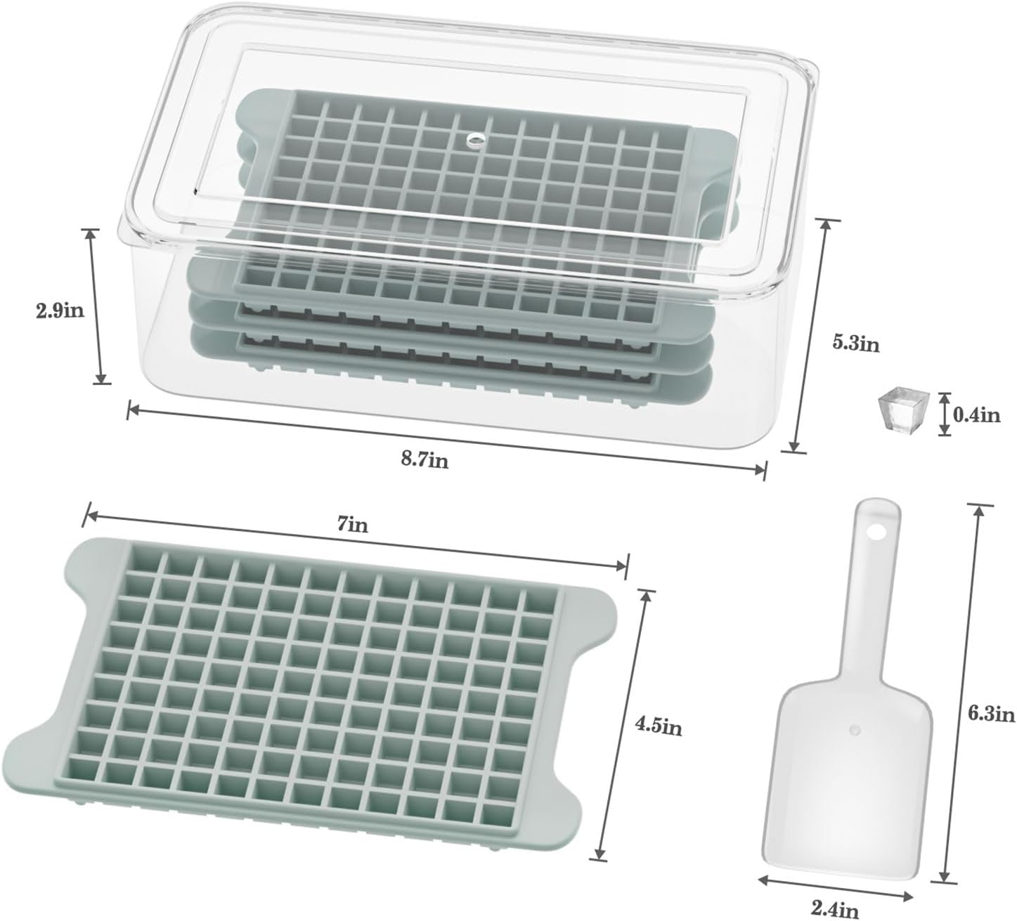 Compact Nugget Ice Maker with Storage