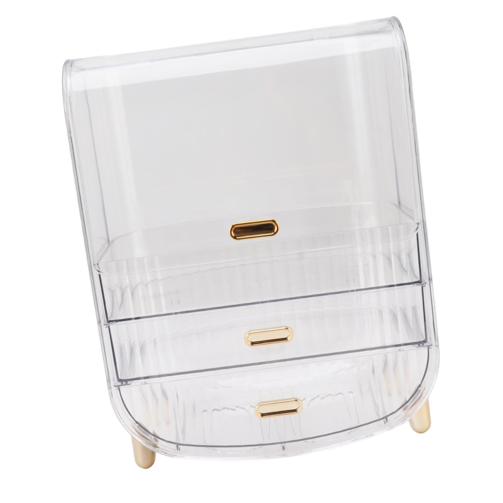Estuche Organizador de Belleza para Almacenamiento de Cosméticos para el Hogar y el Dormitorio con Material PET Duradero y Cajones de Gran Capacidad (claro)