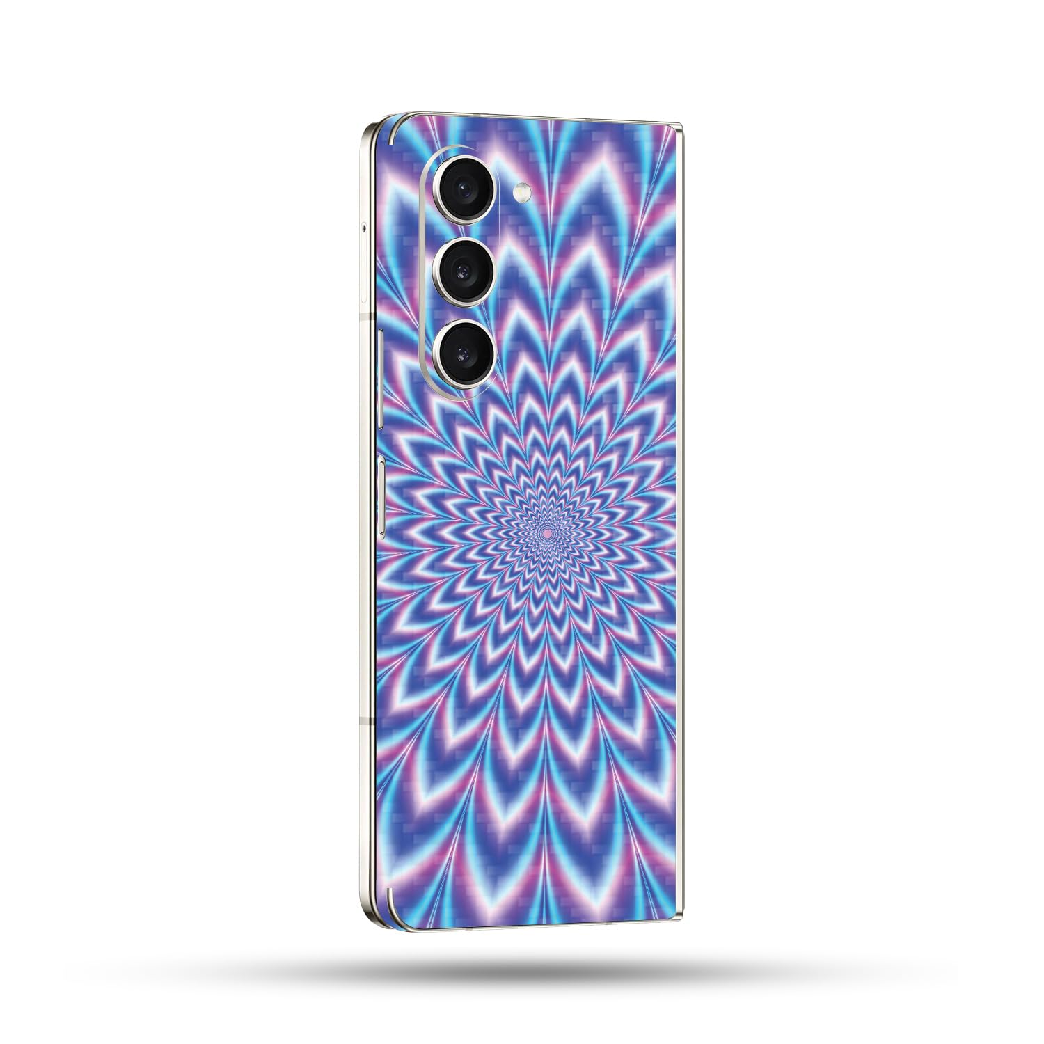 MightySkins Carbon Fiber Skin Compatible With Samsung Galaxy Z Fold 5 Full Wrap - Jitter Illusion | Protective, Durable Textured Carbon Fiber Finish | Easy To Apply and Change Styles | Made in the USA