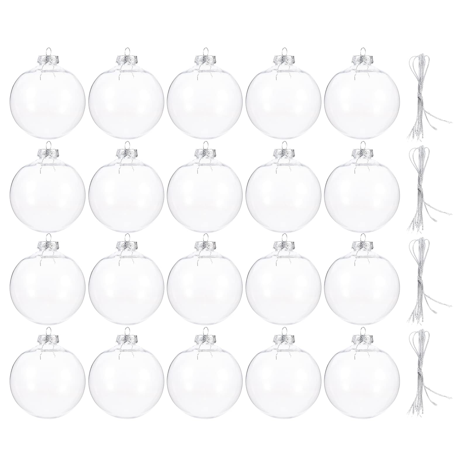 20 Pièces Boule De Noel Transparente Bricolage Artisanat Boules De Noël Ornements De Noël Boule De Noël Étoile Décorations Babioles Incassable Sapin De Noël L'animal De Compagnie