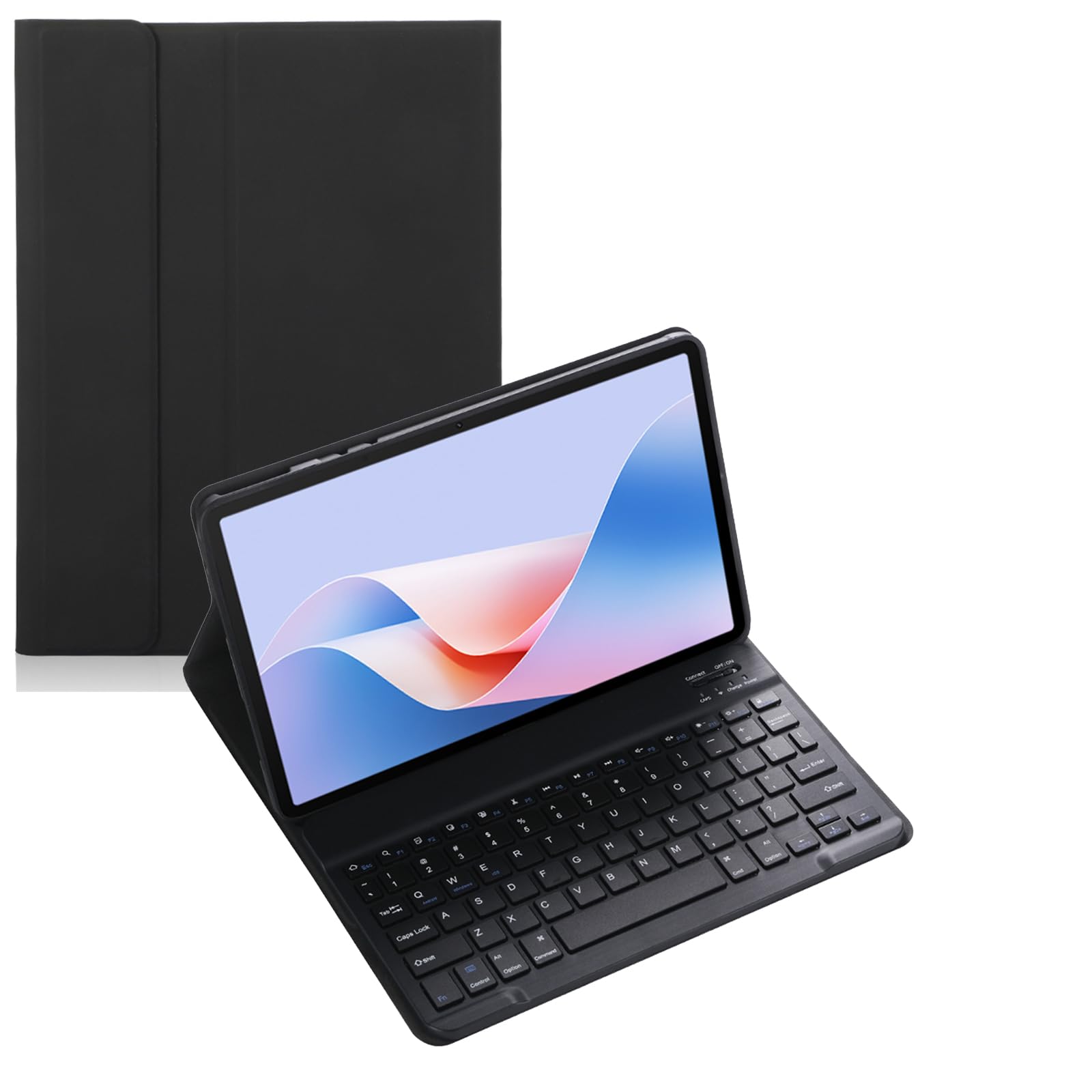 Keyboard Case for Lenovo Tab M10 Plus/K10 TB-X606F/X616M/X6C6F 10.3-inch Tablet Multi-Angle Stand PU Full Bezel Keyboard Cover Optional Mouse (Black,Normal) Black Normal