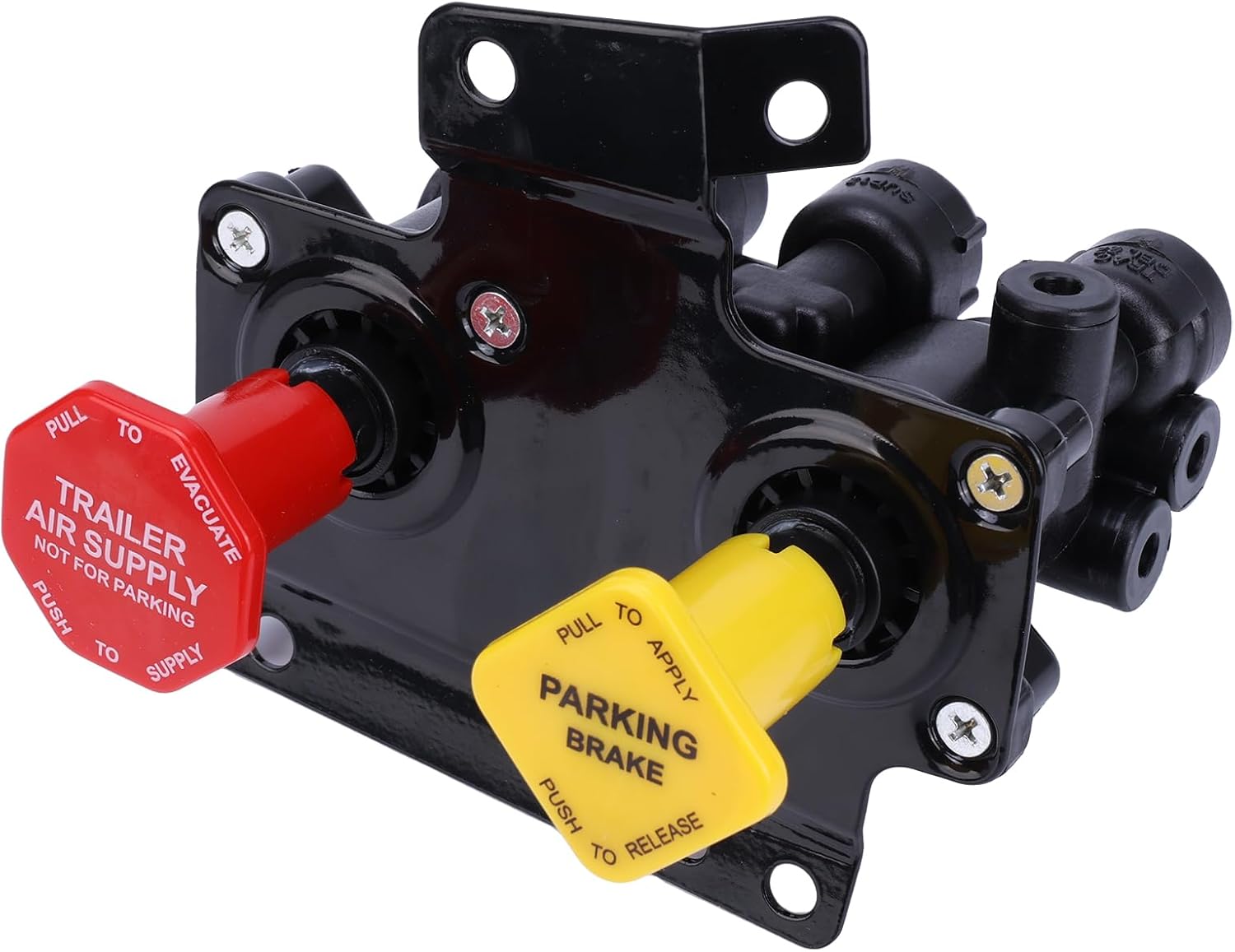 5-Ports Dash Control Brake Valve Compatible for Volvo VNL Trailer Parking Brake Module Replacement 24340522 Instrument Panel Control Valve