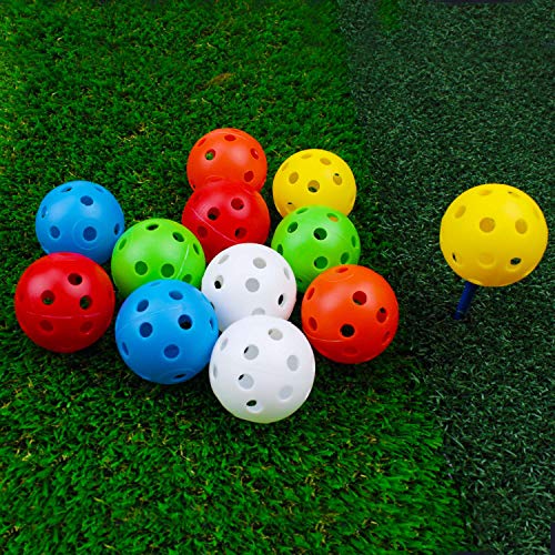 Crestgolf 50pcs Plastic Golf Training Balls – Airflow Hollow 40mm Golf Balls for Driving Range, Swing Practice, Home Use,Pet Play. … - Image 5