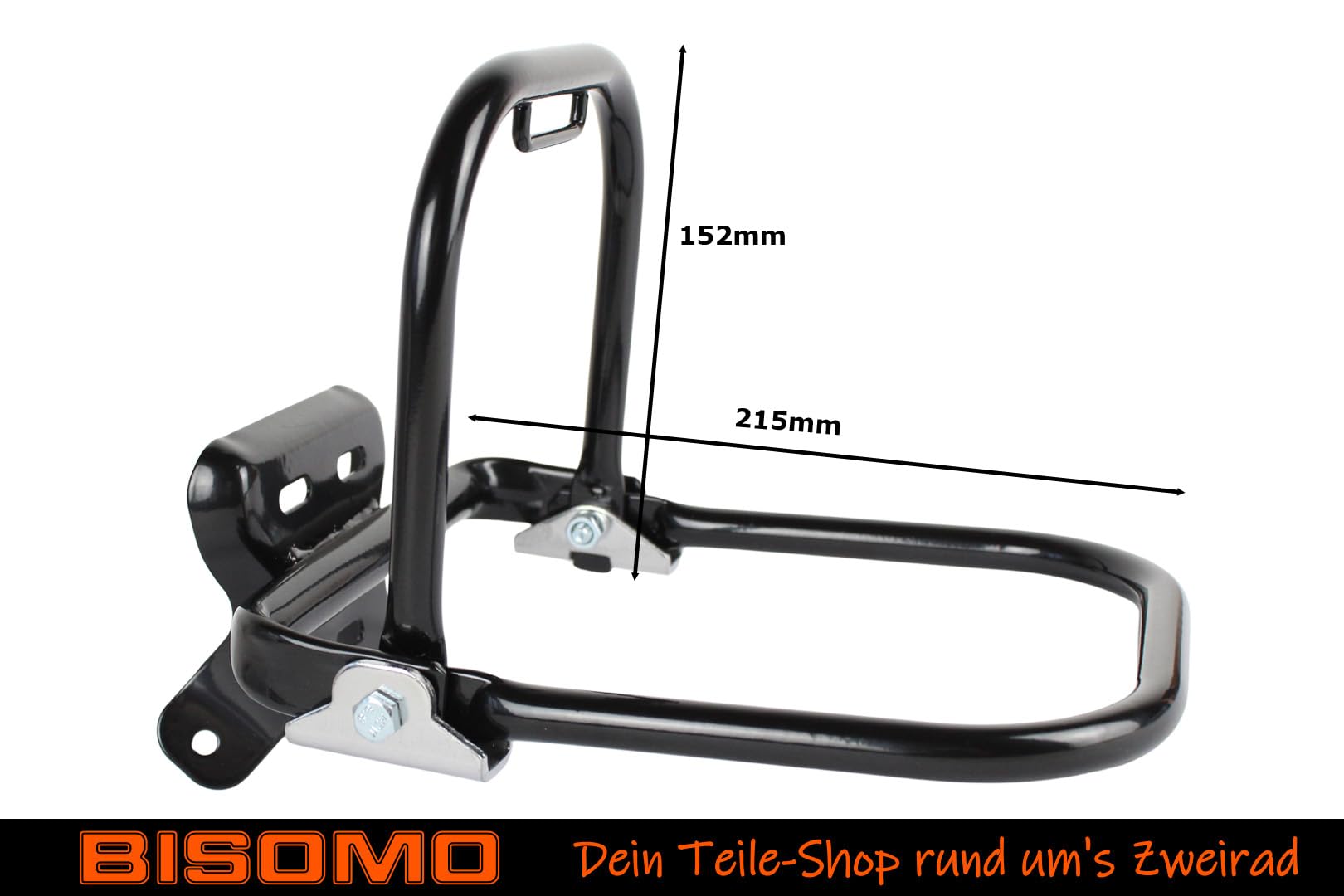Gepäckträger komplett hinten, kurzer Stützbügel mit Schutzblechhalter für Simson S50 S51 S70 Enduro, Schwarz