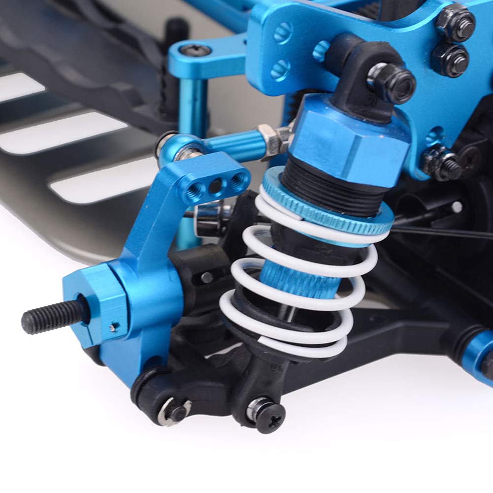 ZD Racing 1/10 Zestaw samochodowy RC z napędem na 4 koła W pełni zmontowane podwozie ze stopu aluminium Wysokowydajne gumowe opony dla entuzjastów hobbystów Dzieci Dorośli (Blue)