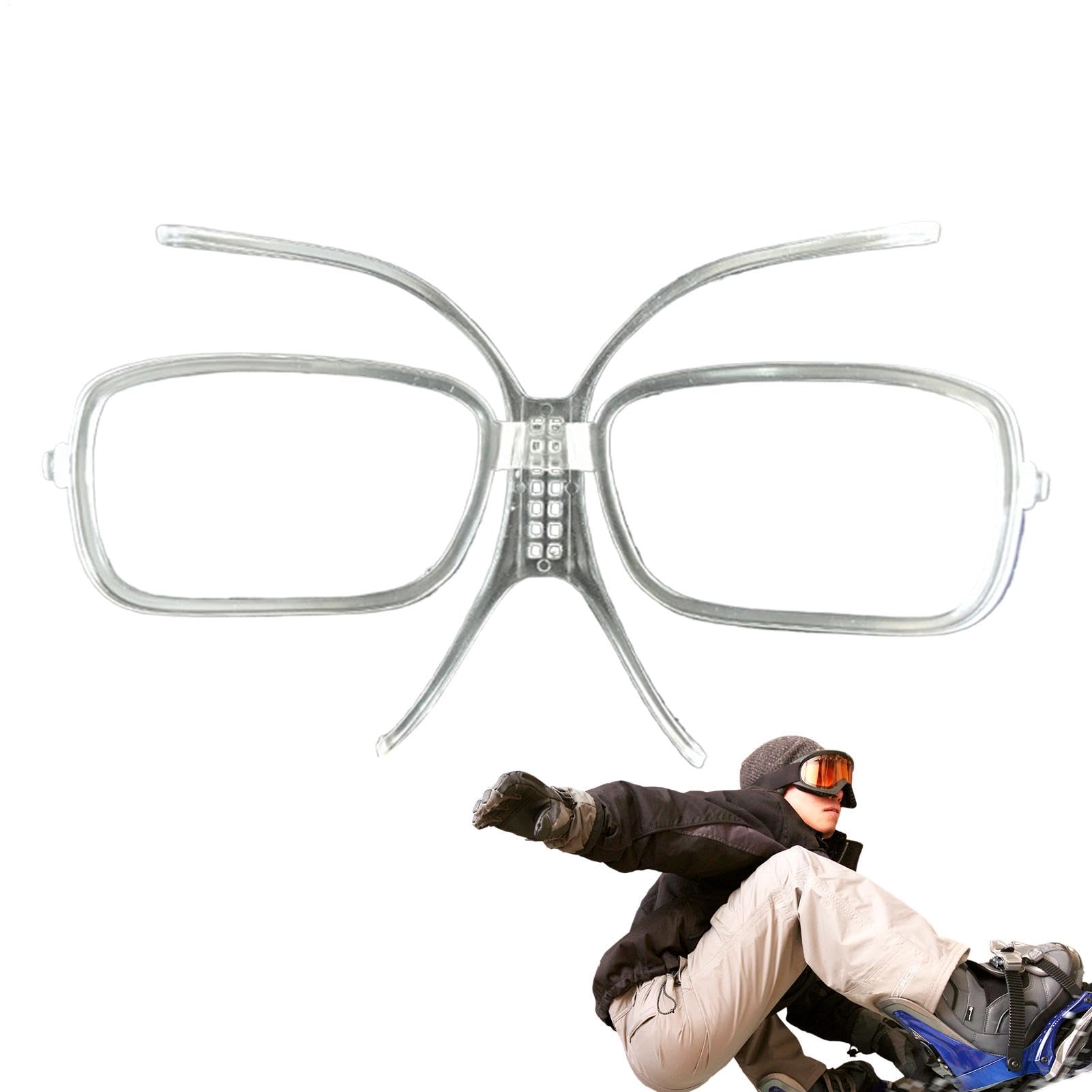 Inserto Para Gafas De Esquí, Adaptador Óptico Ajustable | Inserto De Gafas De Snowboard, Accesorio De Esquí Al Aire Libre, Marco Interior Multicolor