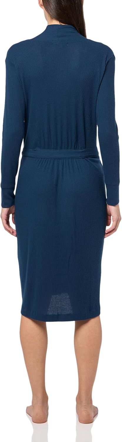 P.J. Salvage Women's Textured Essentials Robe, Navy, X-Small - Image 2