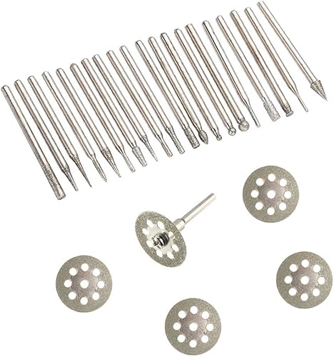 Miniatura 2 de Juego de rebabas de diamante para herramienta rotativa, molienda, tallado, broca, piedra, azulejo, vidrio, joyería lapidaria, amoladora, cortador de
