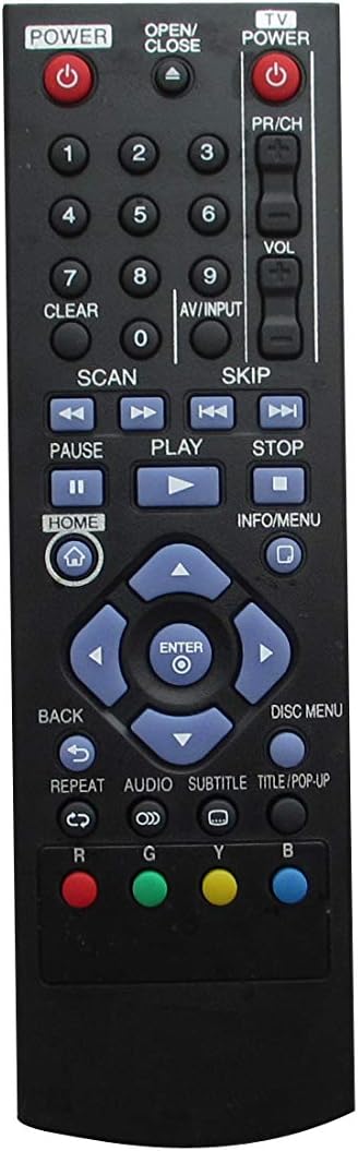 HCDZ Replacement Remote Control for LG COV33662801 DP132H DV692H DVX642H DV692 DVX692 DVX642 DV288HNT DP522H DP520H DVD Player