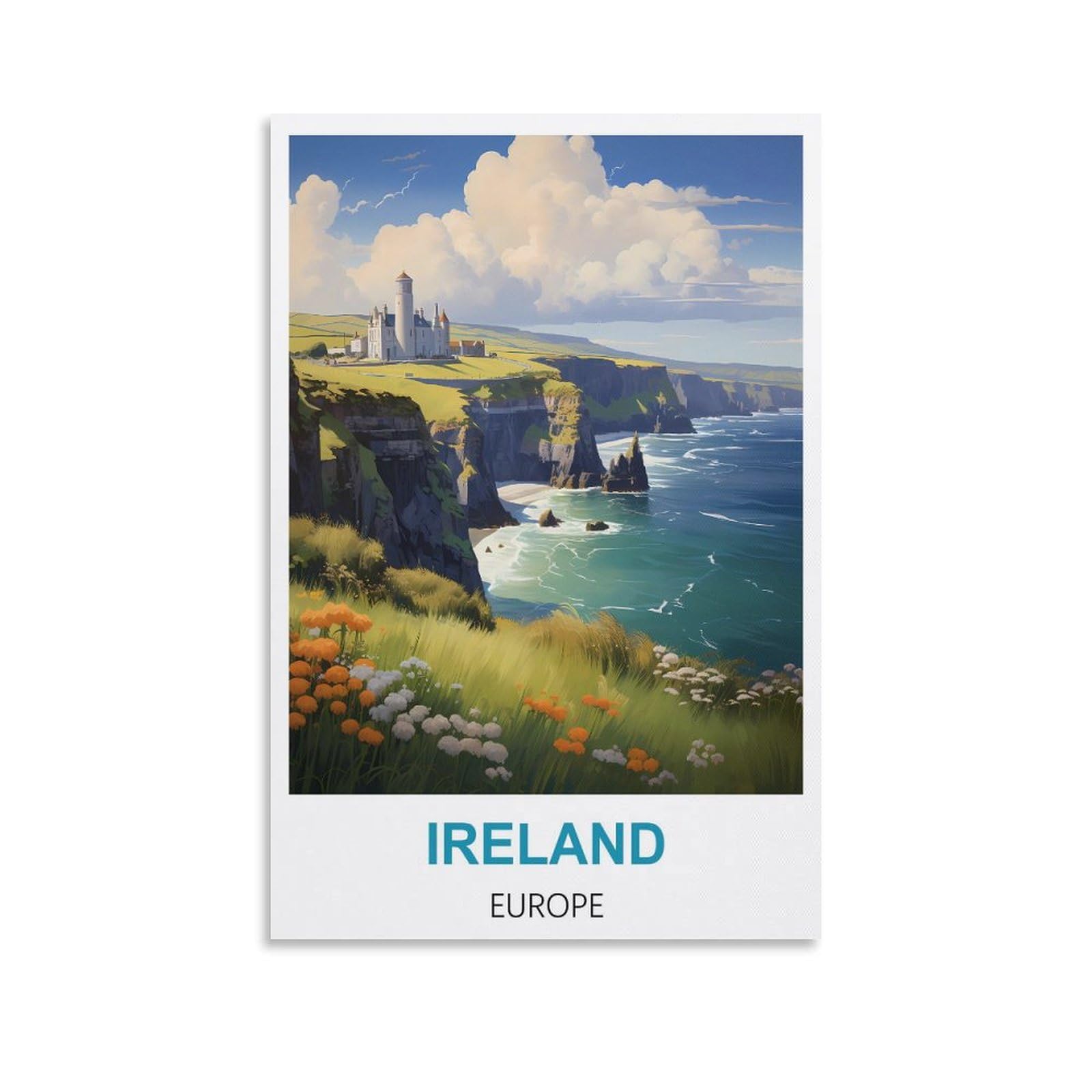 Metal Tin Sign,Ireland Europes,Metal Tin Sign Metal Wall Plaque for Home Living Room Bedroom Bar Club Men Cave Wall Art Decor 30x30cm
