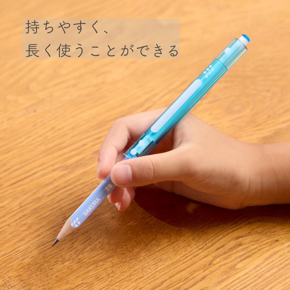 Sakura Creepas Pencil Holder, Elementary School Stationery, Pencil Support, Blue, 8 Pieces, GEH#36 (4)