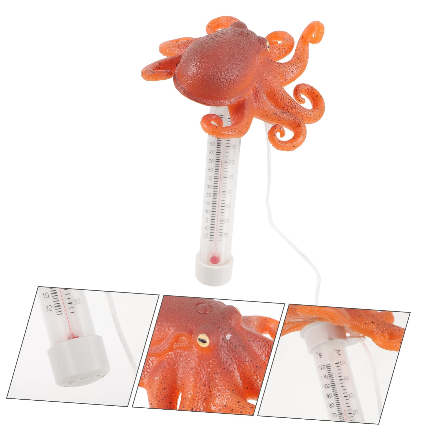 Toddmomy 4pièces Thermomètre Flottant De Piscine Mesure De Température Pour Spas Et Étangs Outil Pratique Et Forme De Pieuvre Et