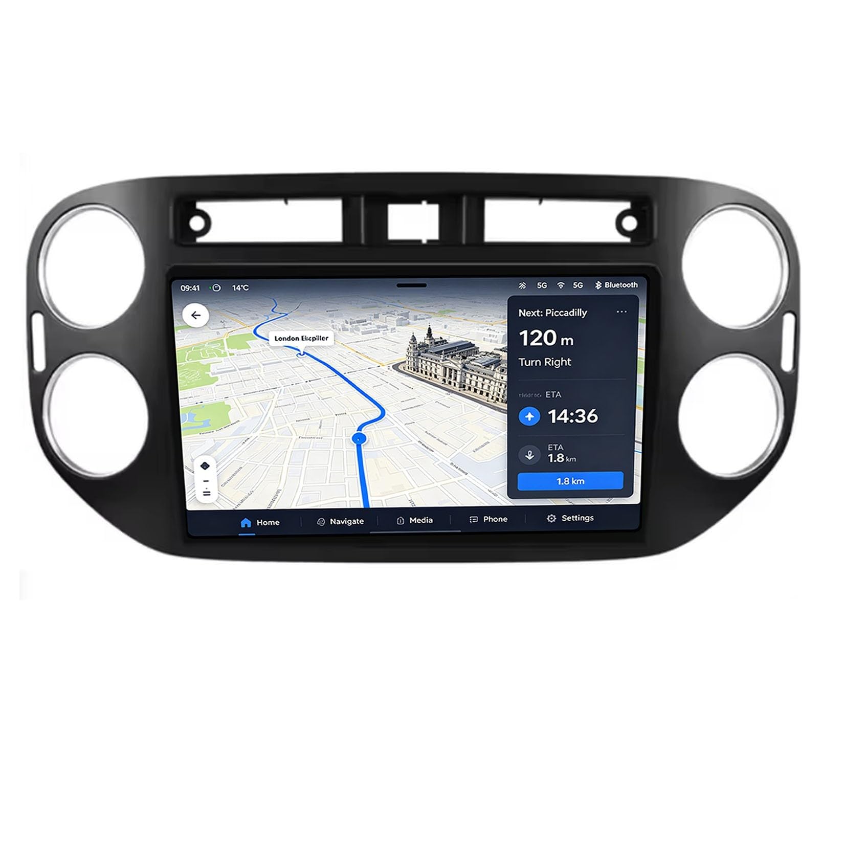 Do Volkswagen Tiguan 2014-2016 GPS Navigation BT5.0 carplay