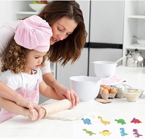 Miniatura 3 de Nuevo juego de cortadores de galletas de dinosaurio, tamaños mini pequeños, 12 piezas moldes de galletas para niños, moldes de galletas para