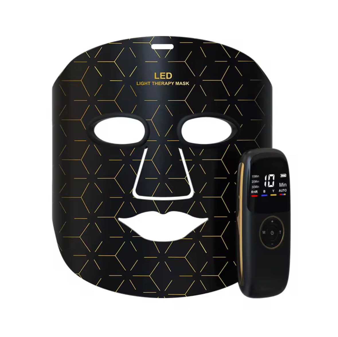 Masque Lumineux LED Visage Professionnel - Thérapie Lumière Rouge & Infrarouge - Soin Anti-Âge et Acné à Domicile - Appareil de Beauté High-Tech avec Télécommande, Technologie à Lumière LED