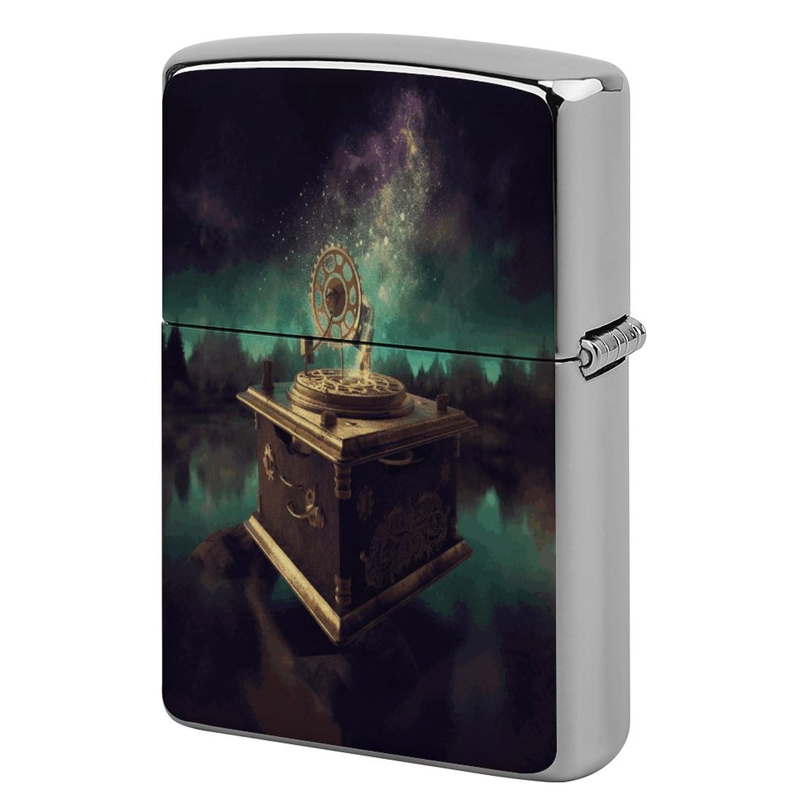 Fodpand Style Dream Music Box Metal Lighter Case Cover Lighter Sleeve