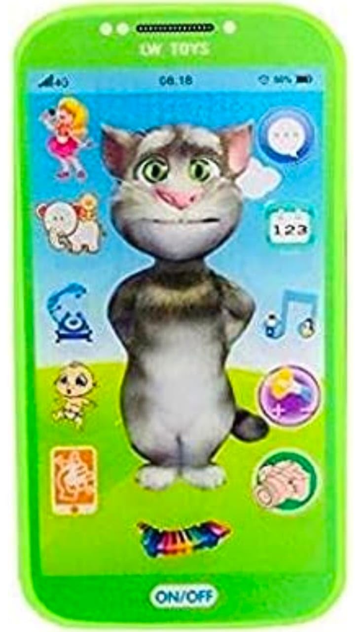 TOY SAFARI Kids Toys My First Digital Mobile Phone with Touch Screen Feature Best Birthday Gift for Children Amazing Sound and Light Multi Character (Colour Design May Very)