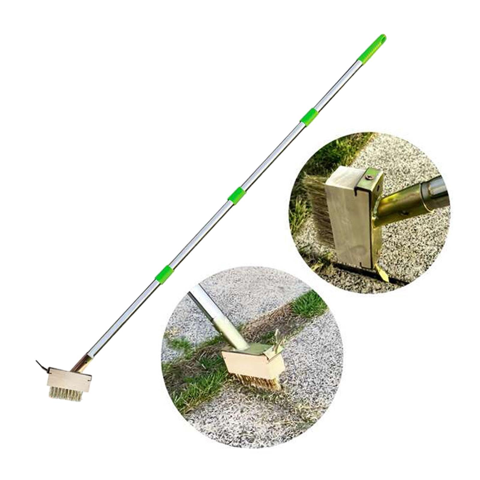 Brosse Désherbage Brosse Nettoyage Jardin Grattoir Fentes Acier Inoxydable Bois Utilisation Ergonomique Adaptée Entretien Allées Terrasses Entrées, 148 Cm