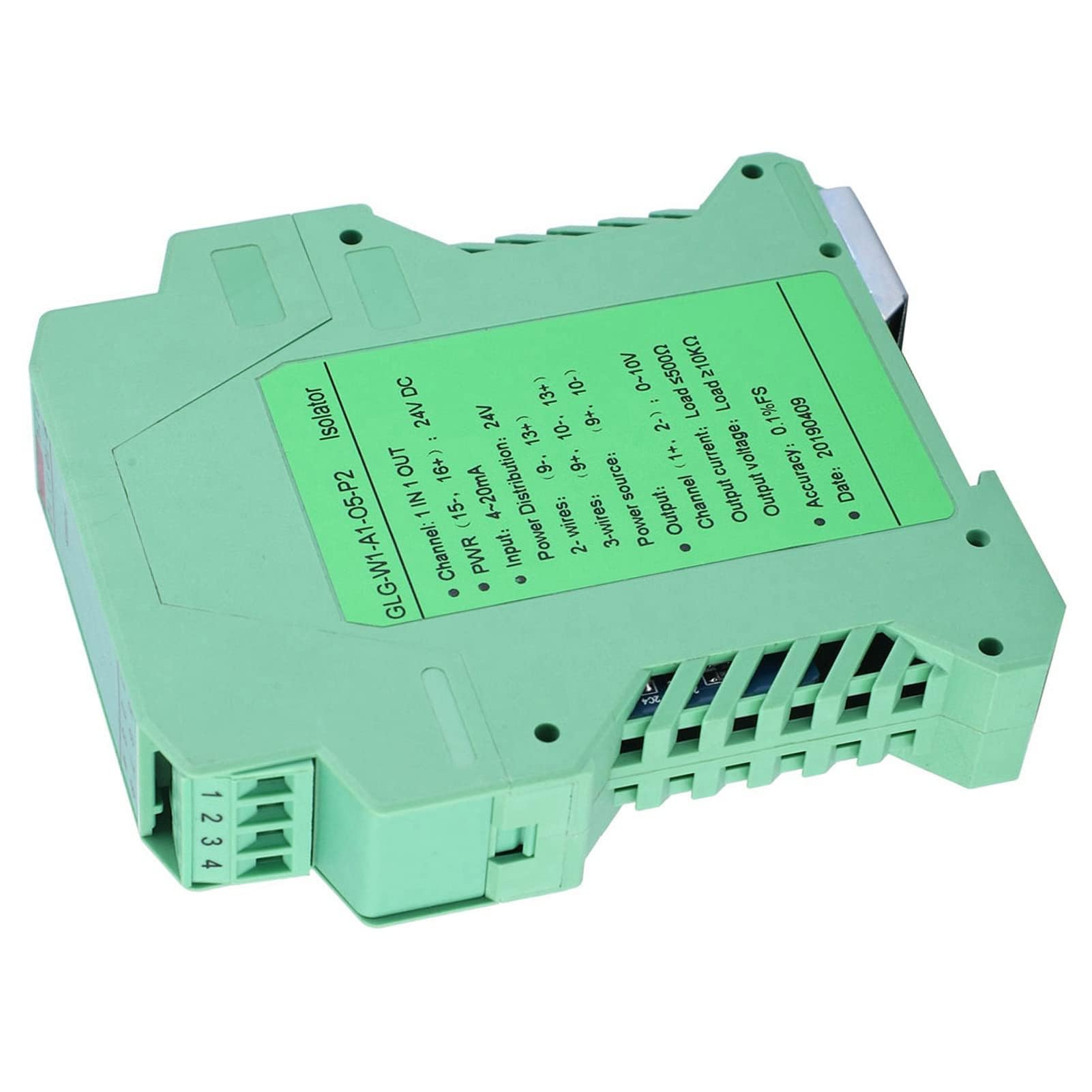 GLG 24V DC Aislador de Señal de Corriente CC 4-20ma a 0-10v Convertidor Aislador Transmisor Detección de PLC Acondicionador de Señal