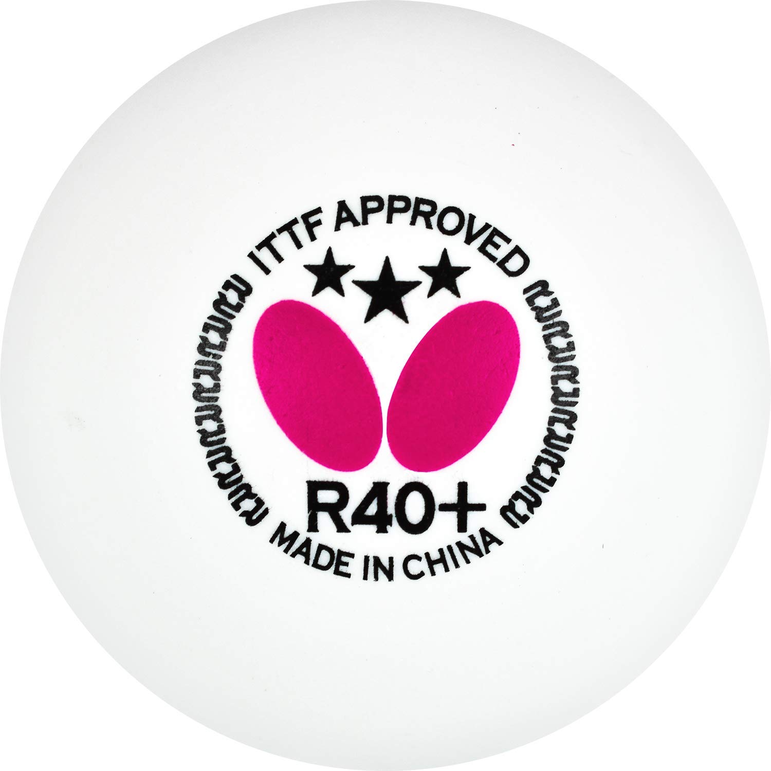 Butterfly R40+ Table Tennis Balls 40mm White Ping Pong Ball ITTF