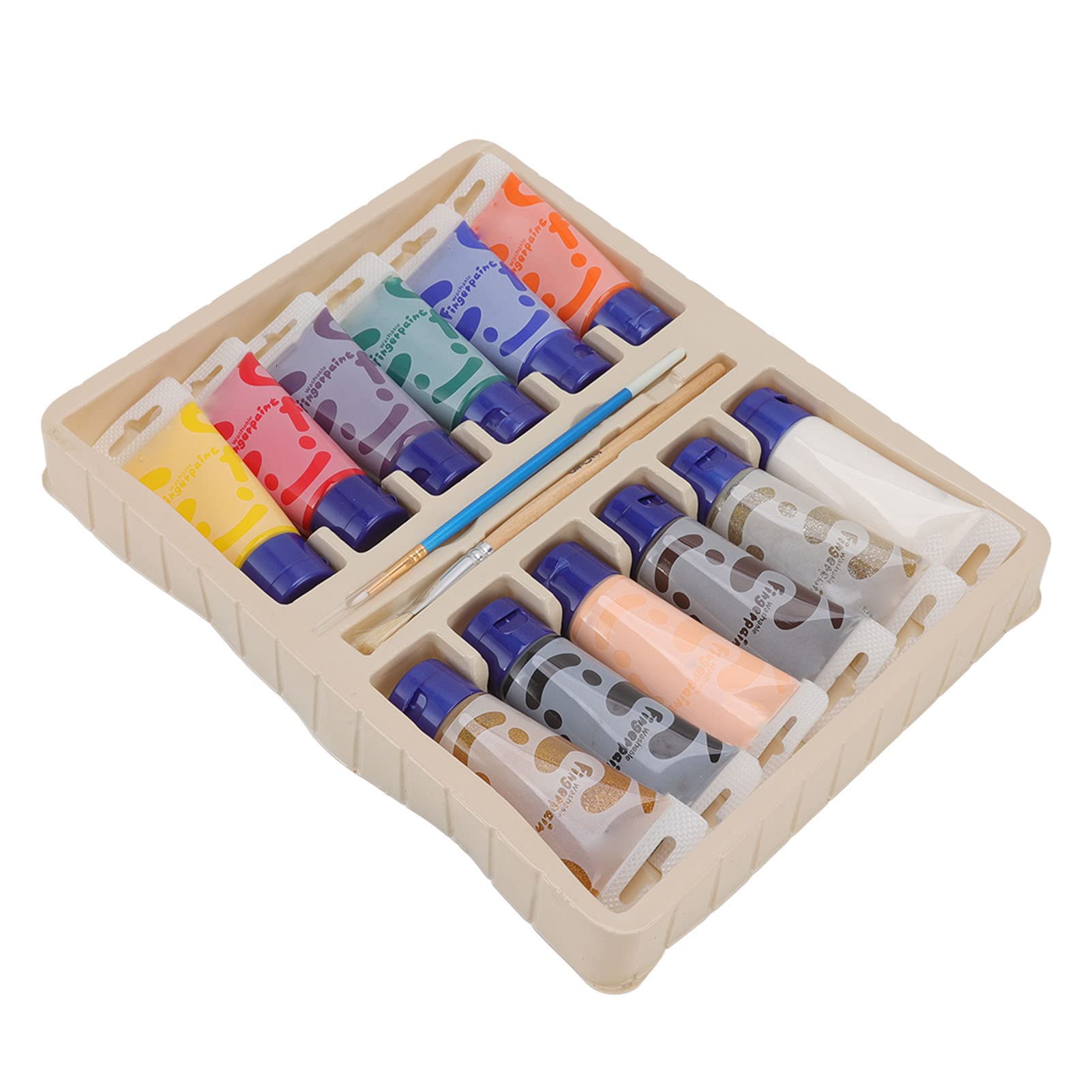 Kit per pittura con le dita Set per pittura con le dita per graffiti lavabili per bambini in 12 colori