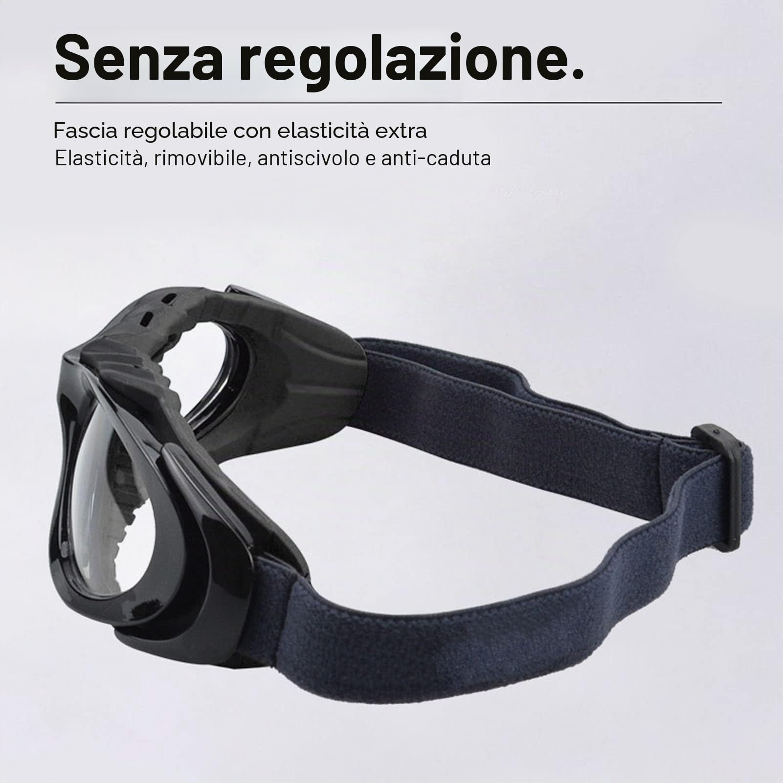 Occhiali da Calcio, Occhiali Protettivi Sportivi AntiGraffio Ergonomici HD Comodi per Escursioni in Bicicletta all'aperto (Nero)