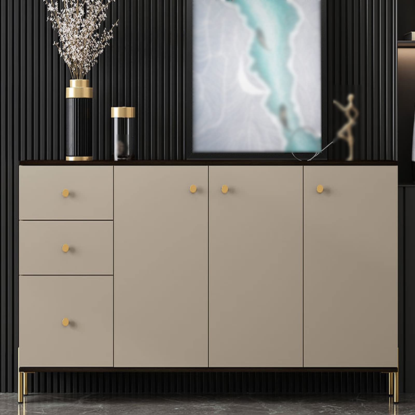 Gambe per Mobili Nordic Wind,Piedino di Appoggio Antiscivolo,Gambe da Tavolo in Metallo,Gambe per Divani,Capacità di Carico Fino a 800KG,per Casa,Ufficio,con Vite di Montaggio (15cm/5.9in,Gold)